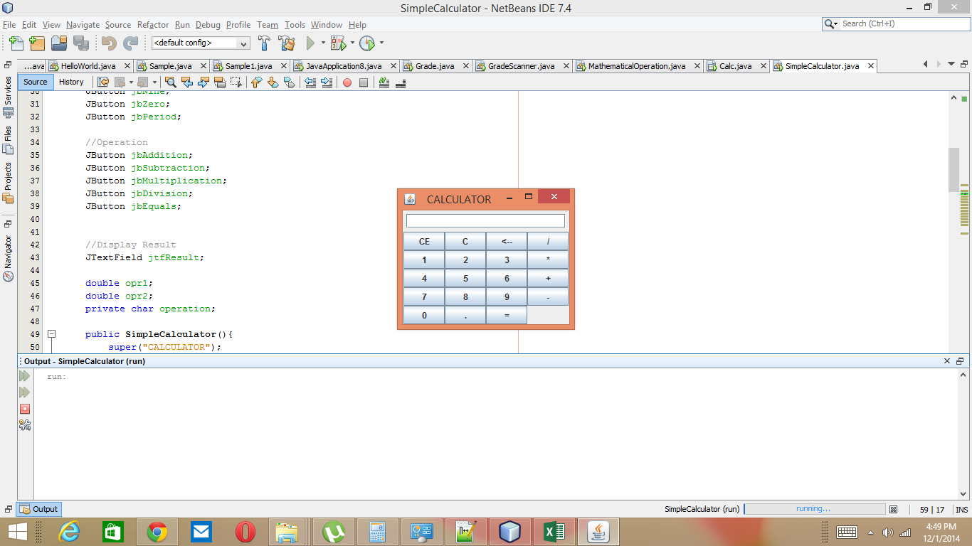 Simple Calculator Using Java Swing Free Source Code Tutorials And Articles