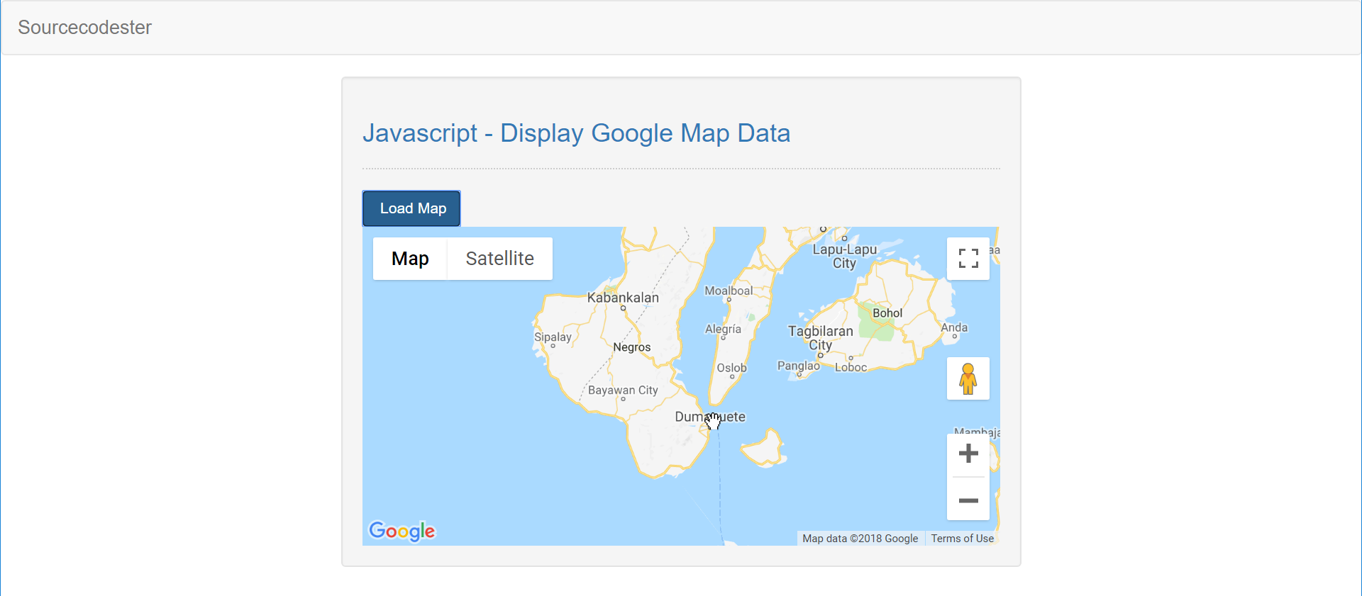 display google map in html