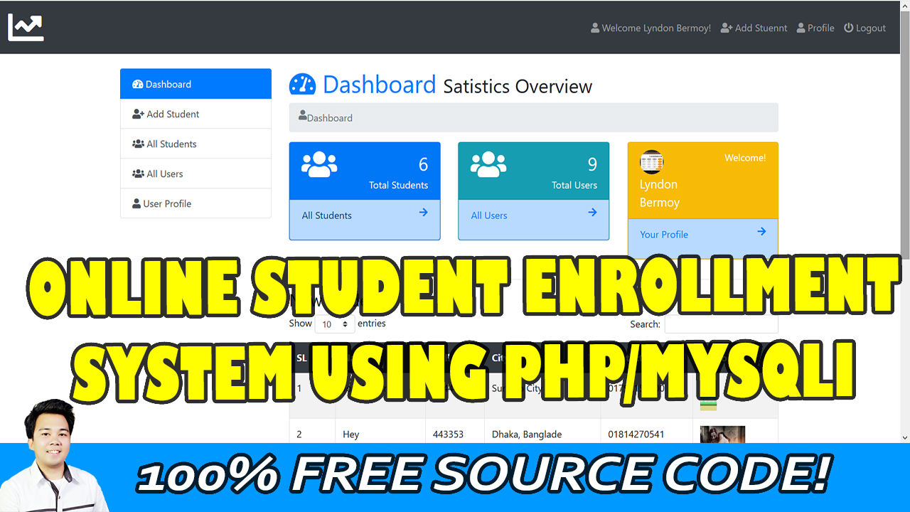 Online Student Enrollment System Using PHP MySQLi Free Source Code 