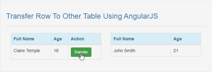 Transfer Row To Other Table Using AngularJS SourceCodester