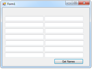 First Form GetNames