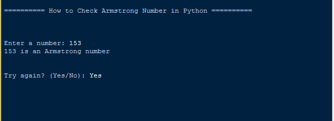 How To Check Armstrong Number In Python Sourcecodester