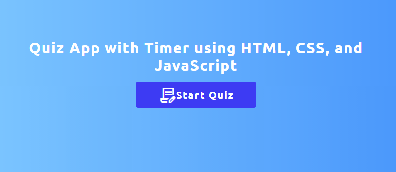 Simple Quiz App with a Timer Using HTML, CSS, and JavaScript