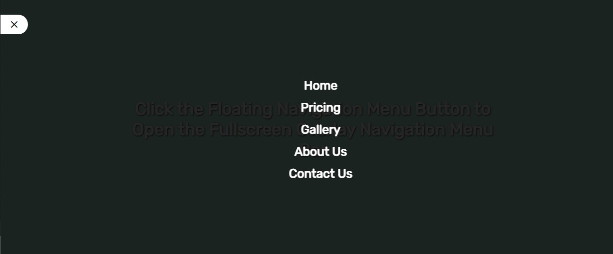 Fullscreen Overlay Menu Bar using HTML and CSS