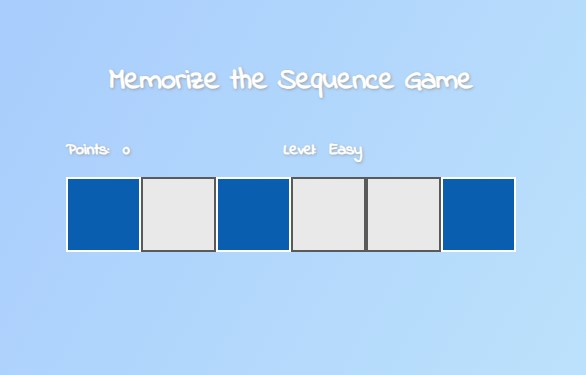 Memorize the Sequence Game using HTML, CSS, and JS