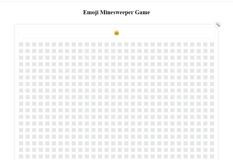 Emoji Minesweeper Game In Javascript Free Source Code Free Source Code Projects And Tutorials