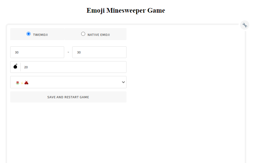 Emoji Minesweeper Game In Javascript Free Source Code Free Source Code Projects And Tutorials