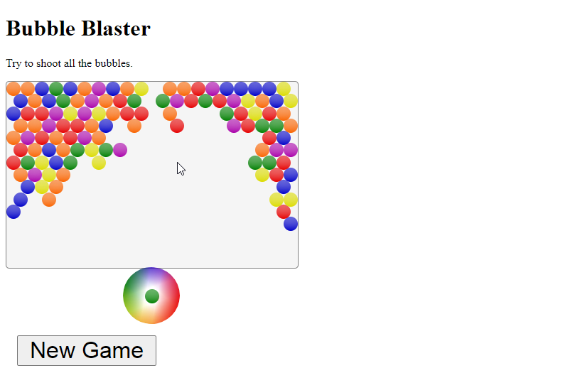 Simple Bubble Shooter Game using JavaScript with Free Source Code