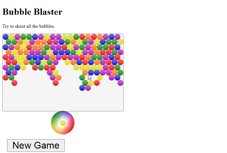 Simple Bubble Shooter Game using JavaScript with Free Source Code