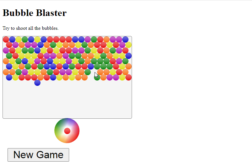 Simple Bubble Shooter Game using JavaScript with Free Source Code