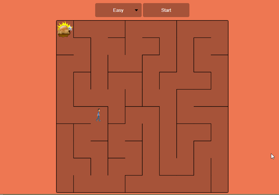 Simple Hunger Maze Game in JavaScript Free Source Code | SourceCodester