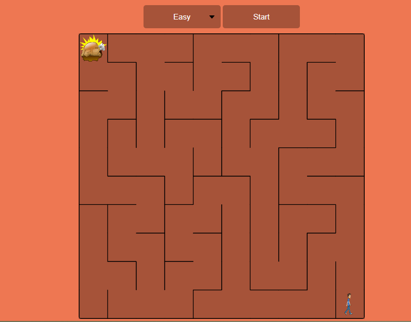 Simple Hunger Maze Game in JavaScript Free Source Code | SourceCodester