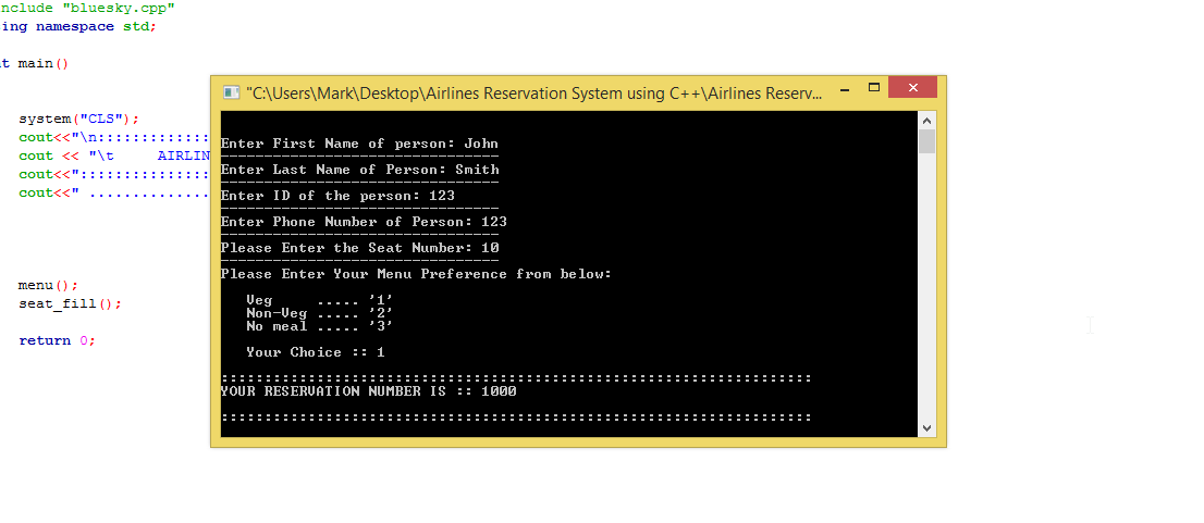 airline reservation system source code in java