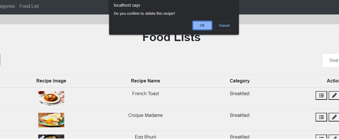 My Food Recipe Using PHP with Source Code | SourceCodester