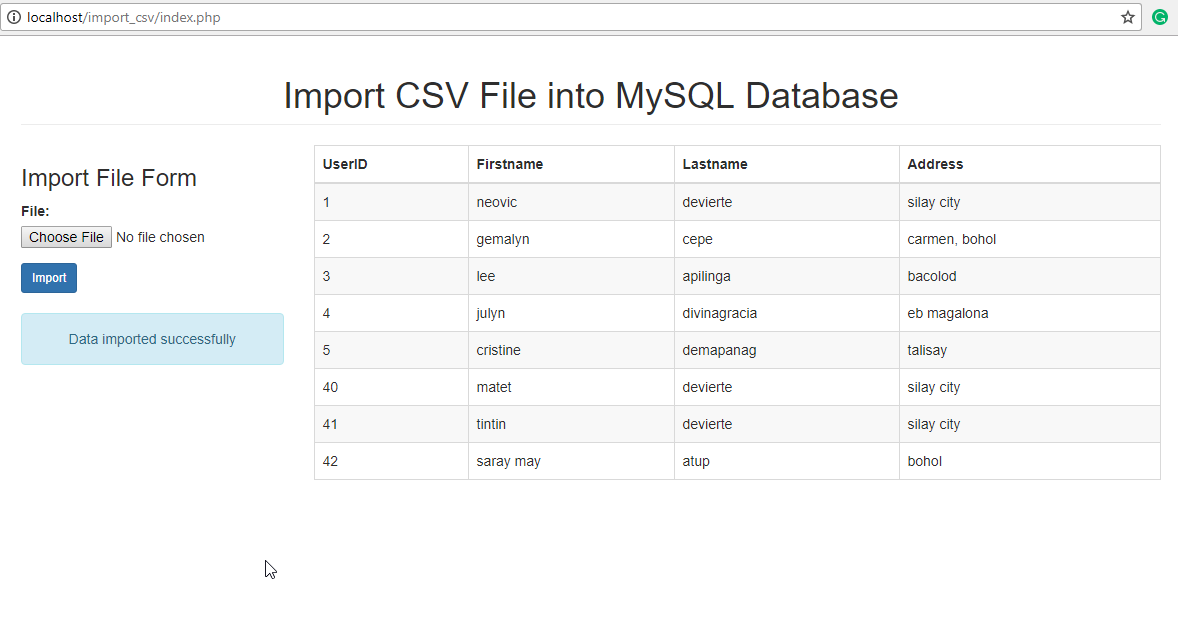 How To Import CSV File Into MySQL Database Using PHP MySQLi 