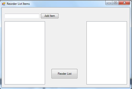 Reorder Items in ListBox using C# | SourceCodester