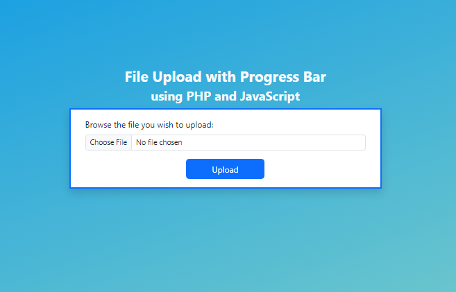 File Uploading With Progress Bar Using PHP And JavaScript Tutorial ...