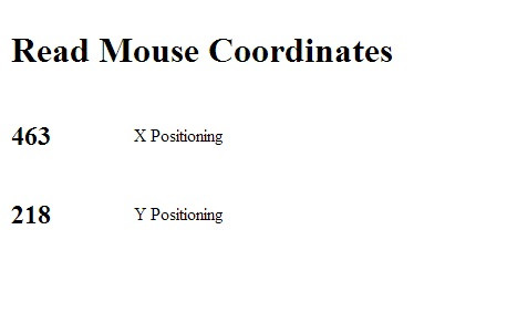 mouse coordinates
