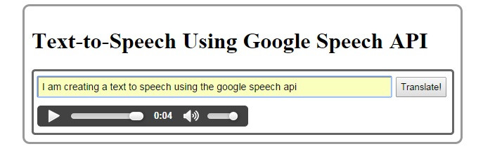 google text to speech api
