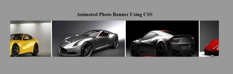 html css animated banner