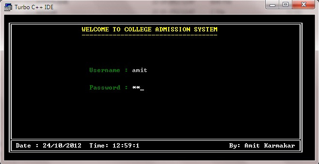 student admission system project in java with source code