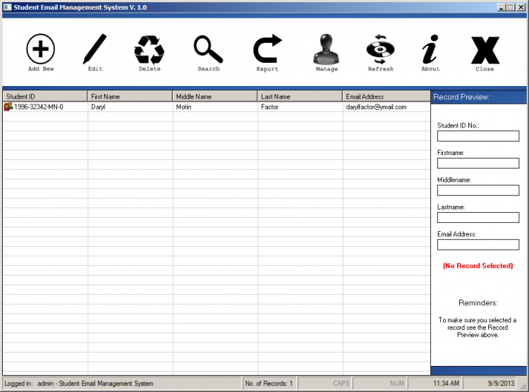 student management system in ms access free download