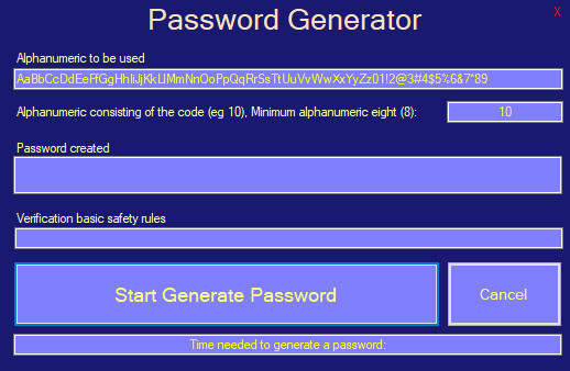 strong password generator in c