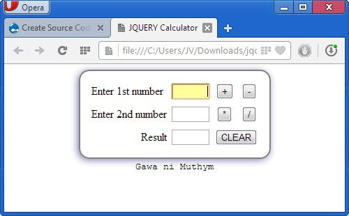 Simple Calculator Using JQuery | SourceCodester