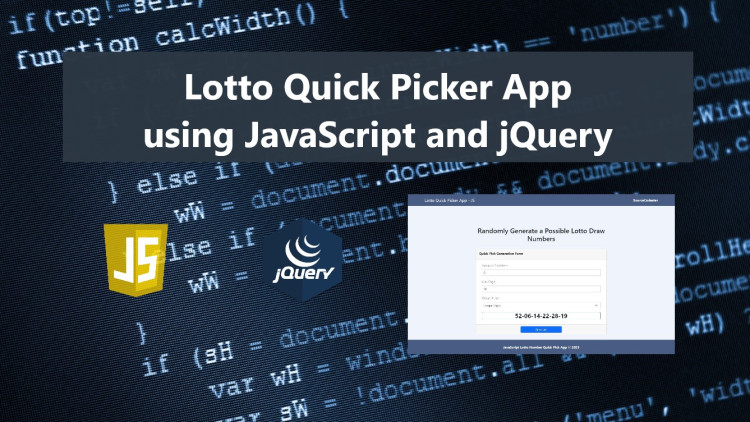 Lotto Quick Picker Application using JavaScript Free Source Code | Free