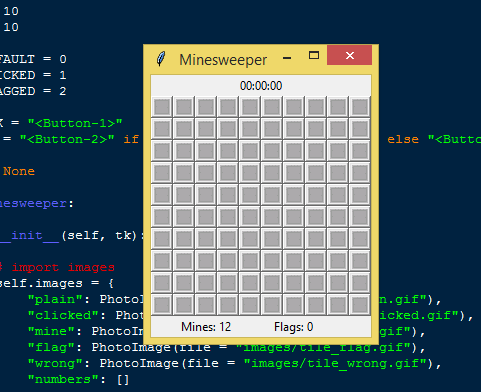 python simple function that creats minesweeper