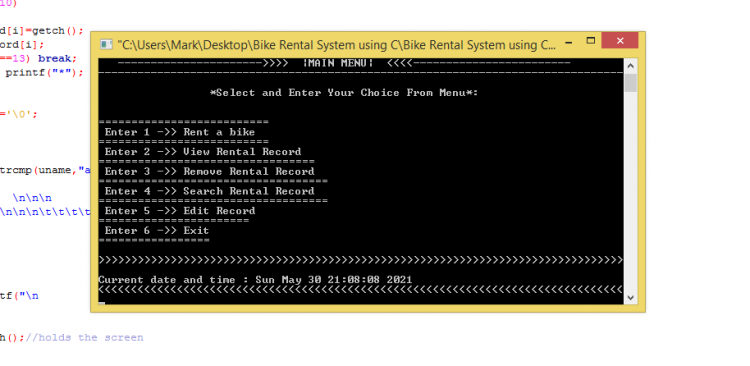 Simple Bike Rental System Using C With Source Code | SourceCodester