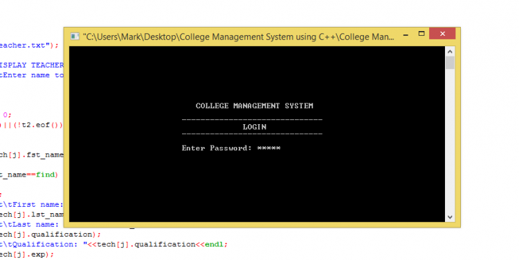 College Management System Using C++ With Source Code | SourceCodester