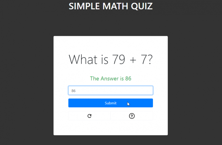simple math quiz in java