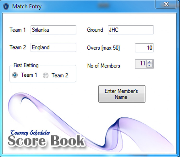 cricket score sheet project codechef