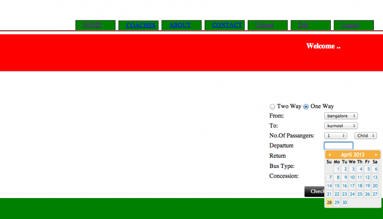 java program for bus reservation