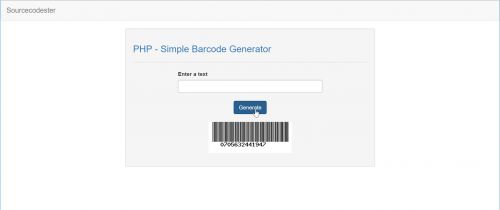 free php barcode generator source code