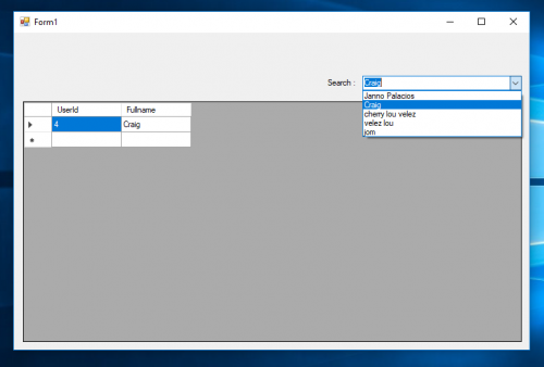 How To Search Data In The Datagridview Using A Combobox In C Free 0944