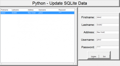 python create sqlite database