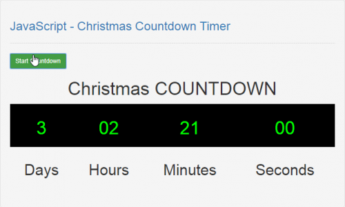 christmas countdown timer