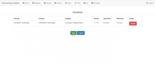 scheduling php system