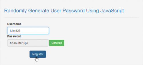 generate password
