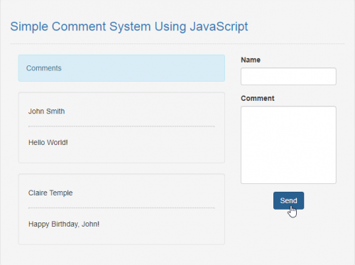 Simple Comment System Using JavaScript | Free Source Code & Tutorials