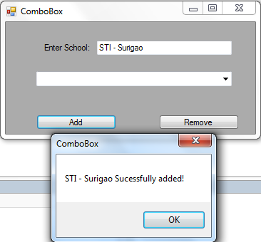 if the combobox addressbox contains a list of strings