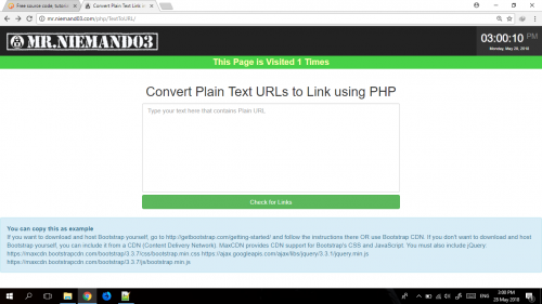 get plain text of link