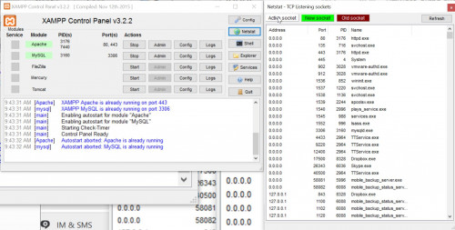 xampp apache error port 80