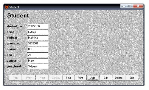 Student Information in Visual FoxPro | Free Source Code & Tutorials