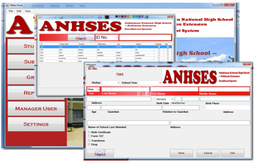 High school enrollment system thesis