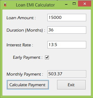 simple loan calc