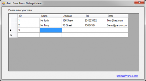 Auto Data From Datagridview Free Source Code And Tutorials 7238