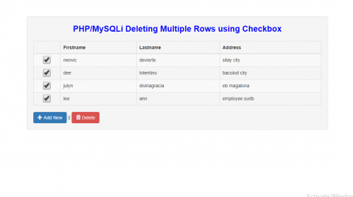 Mysql delete multiple rows